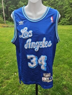 adidas Los Angeles #34 Blue Basketball Jersey